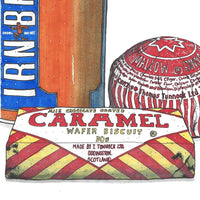 Irn Bru, Caramel Wafer & Tea cake
