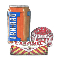Irn Bru, Caramel Wafer & Tea cake