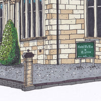 Hotel du Vin - 1 Devonshire Gardens - signed prints of the original hand drawn artwork by Steven McClure