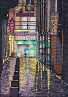 Mitchell Lane Too, Glasgow - signed prints of the original hand drawn artwork by Steven McClure